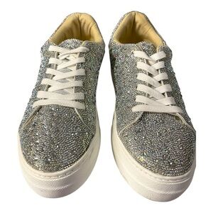 Betsey Johnson SB-Sidny Rhinestone Sneakers Size 10